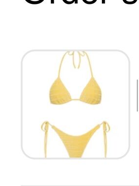 triangl swimwear Yellow Tie String Bikini
